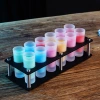 Wholesale of the same style of rainbow wine bullet cup, KTV bar small straight cup, cocktail B52 wine wild grid cup as Erma Specification image